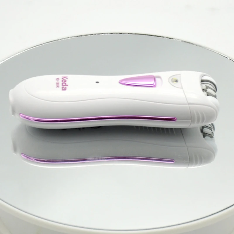 

Keda-190R Lady перезаряжаемый эпилятор для удаления волос, бритва, инструмент для удаления волос, Эпиляторы с европейской штепсельной вилкой на 2 ...