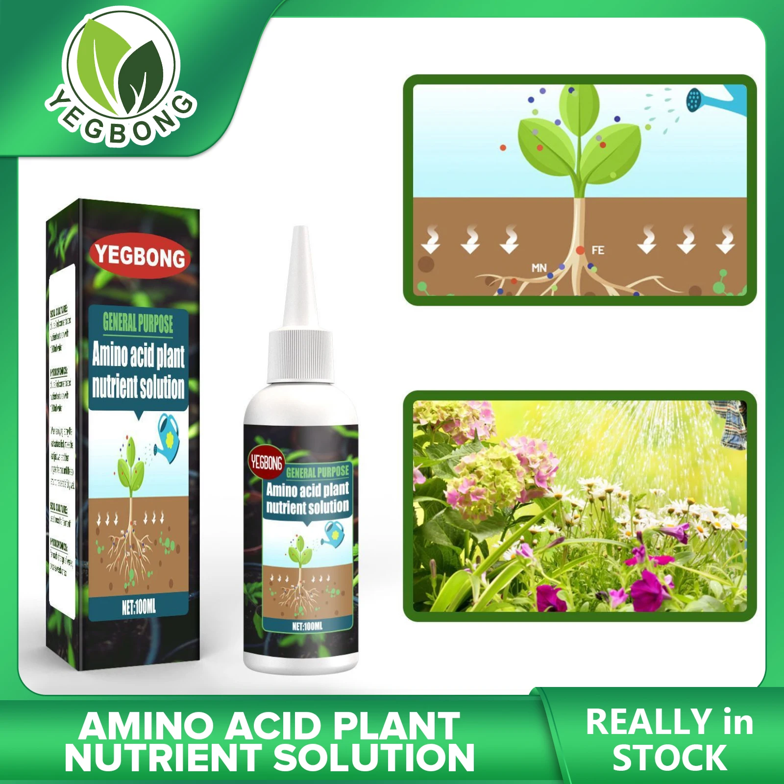 

Amino Acid Plant Nutrient Solution Organic Foliar Fertilizer Trace Elements Promote Rooting Green Leaves Gardening Supplies