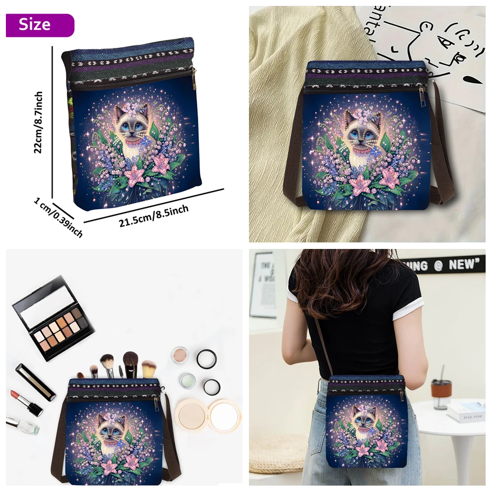 DIY Mandalha Diamond Painting Сумка Через Плечо Для Женщин Со Съемным Ремешком Холщовая На С