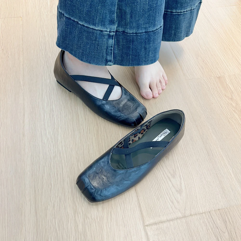 Бабушкина обувь осенняя женская женские балетки 2024 сабо увеличивающие рост на