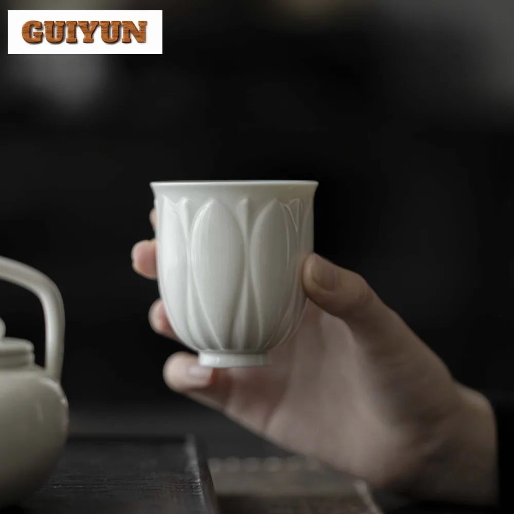 Керамическая чашка в стиле ретро для лепестков лотоса 100 мл