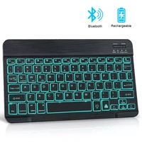 mini bluetooth keyboard wireless ipad keyboard backlit tablet spanish rechargeable keyboard for tablet ipad cell phone laptop