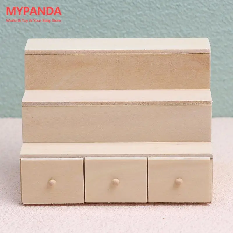 

1:12 детский Кукольный домик, Неокрашенная подставка для обуви, модель супермаркета, кухонная декоративная игрушка