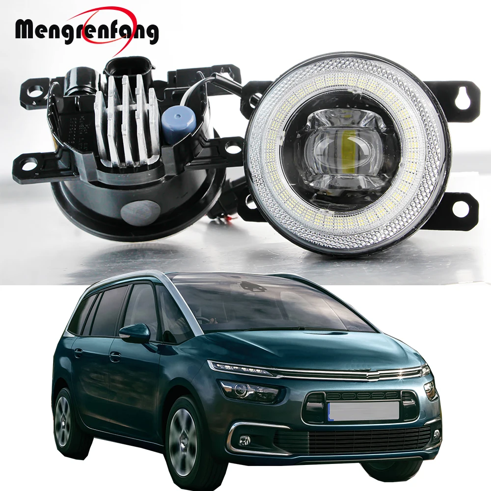 

2 X Car LED Fog Light Angel Eye DRL Fog Daytime Running Lamp For Citroen SpaceTourer Dispatch 2016 2017 2018 2019 2020 2021 2022