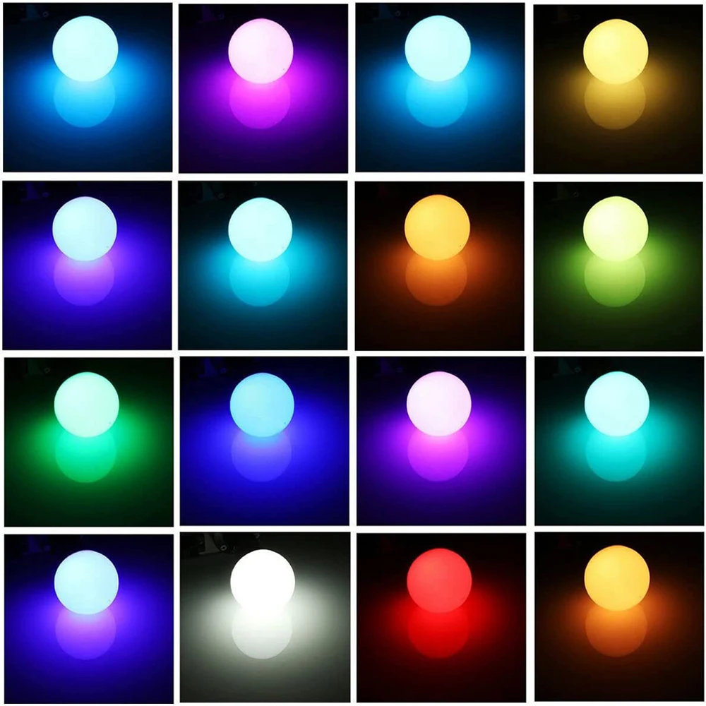 Светодиодная разноцветная лампа RGBW светильник A50 A60 умная с регулятором яркости