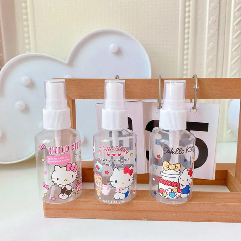 

Kawaii Hello Kitty Sub-bottling Cinnamoroll MyMelody Kuromi Pochacco Sanrio Cartoon Cute Travel Portable Spray Bottle Gift