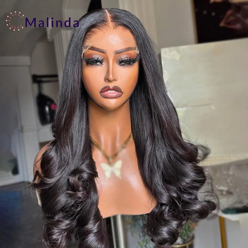 300% Плотность Свободная волна 9x6 Прозрачный кружевной закрытие Бесклеевой парик