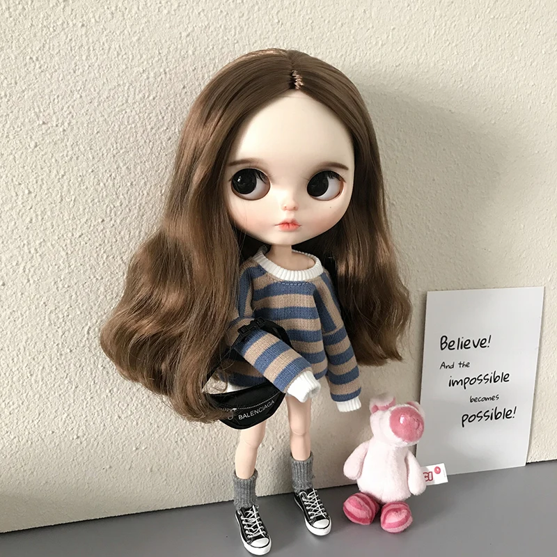 Новое поступление одежда Blyth модный полосатый свитер для куклы Blythe наряд 30 см 1/6 Bjd