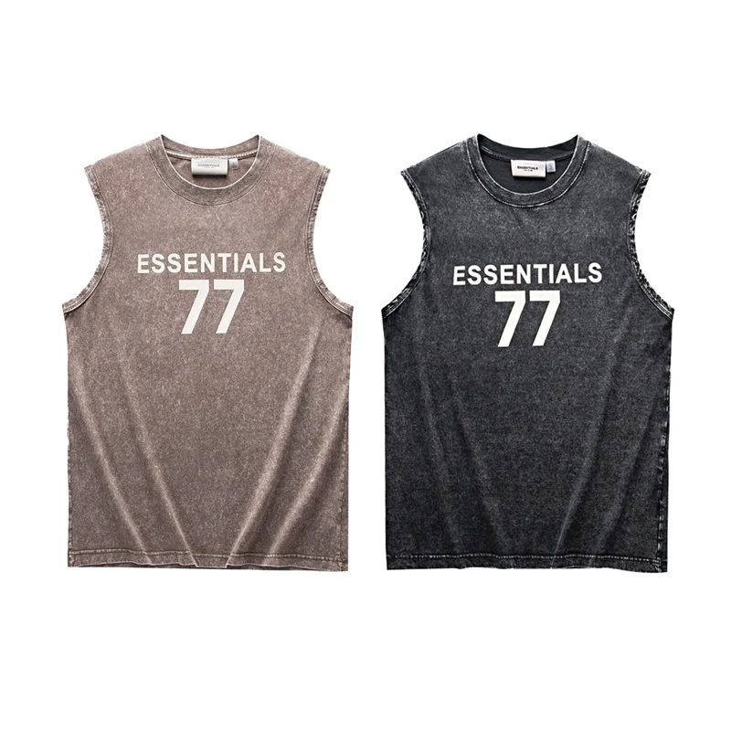 

ESSENTIALS 77 Sleeveless T-shirt Tripartite Co branded Peace Dove Wash Tank Top