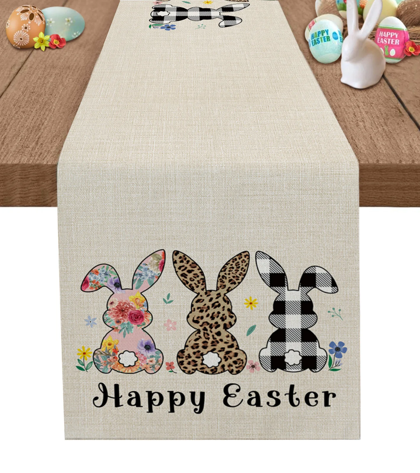 

Easter Bunny Table Runner Wedding Festival Table Decoration Home Decor Kitchen Table Runners Placemats