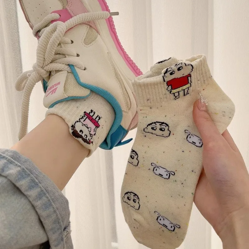 Милые носки Crayon Shin Chan в стиле аниме тонкие детские милые с трехмерным рисунком