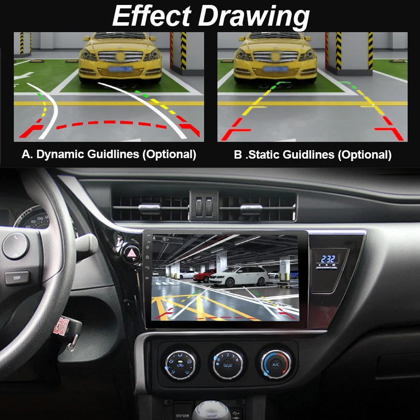 HD CCD Автомобильная камера заднего вида Водонепроницаемая высококачественная RCA