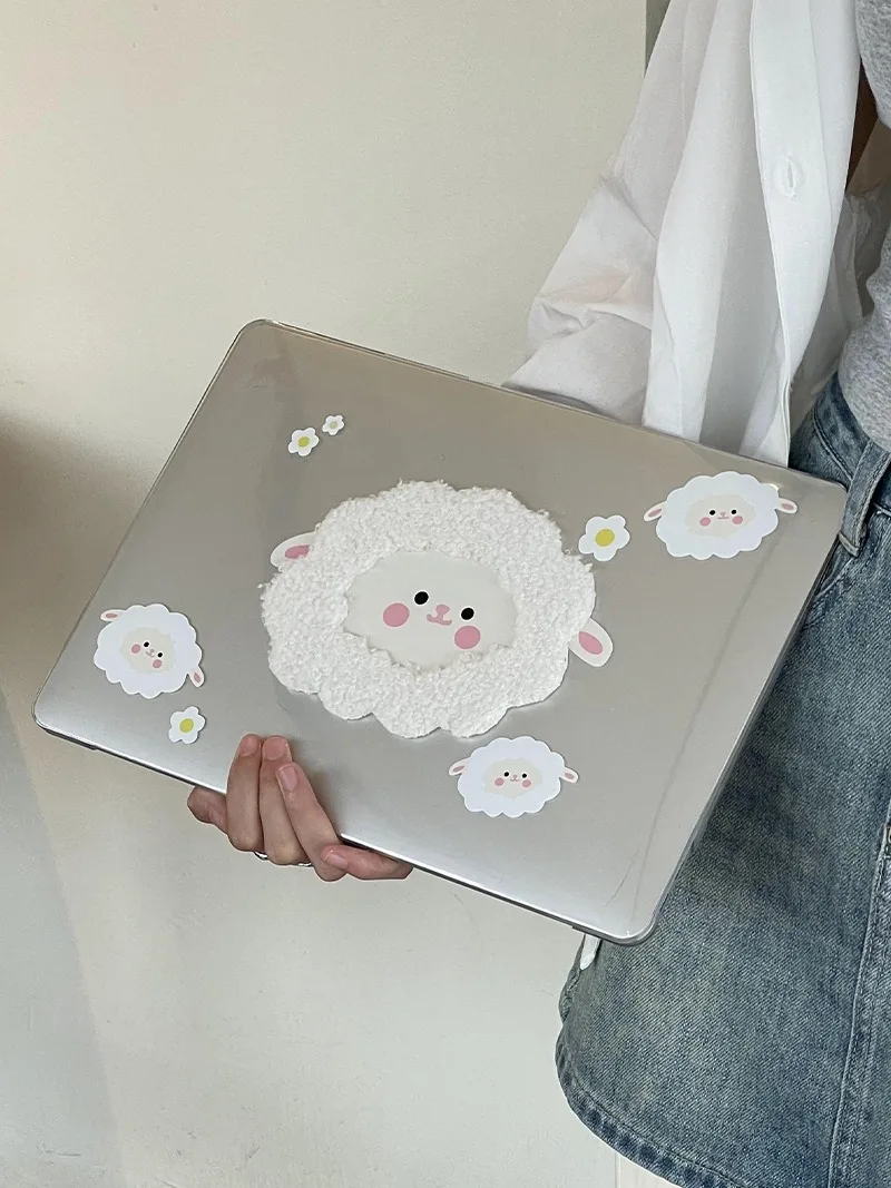 Чехол с 3D вышивкой из овечьей кожи для Macbook Air M1 M2 M3 13 6 15 3 дюйма 2024 A2179 A2337 A2681 A2941 овец