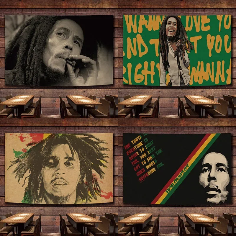 Настенный плакат Боб Марли Регги с музыкой, настенный флаг, Картина на холсте, гобелен, настенный плакат, наклейка для домашнего декора