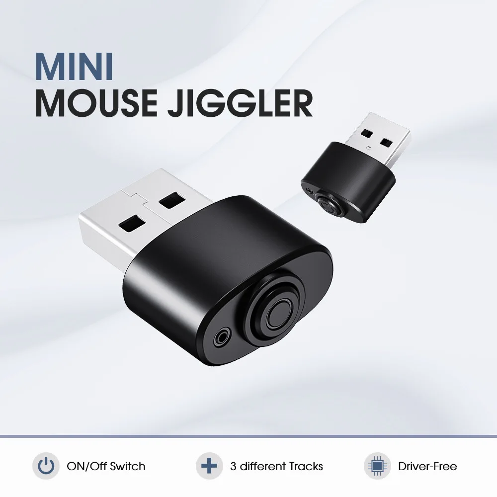 

Mini Mouse Jiggler ON/Off Button USB Mouse Movement Simulator Plug and Play for Office Automatic Undetectable Mouse Jiggler