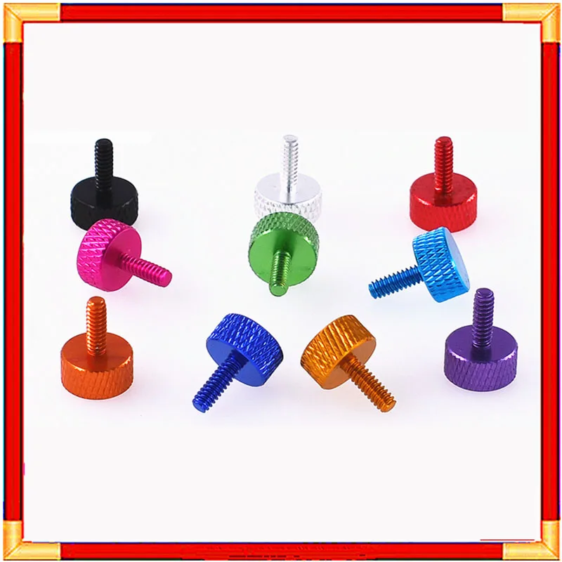 1 шт. цветной винт с накатанной головкой из алюминиевого сплава ручная затяжка 6