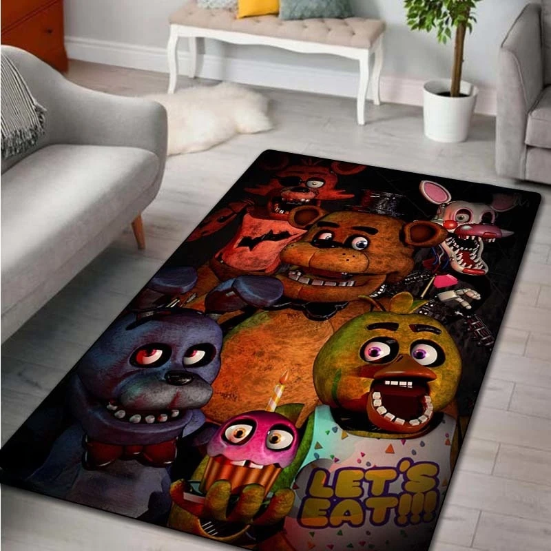 коврик входной двери для ванной Страшный мультяшный ковер с животными