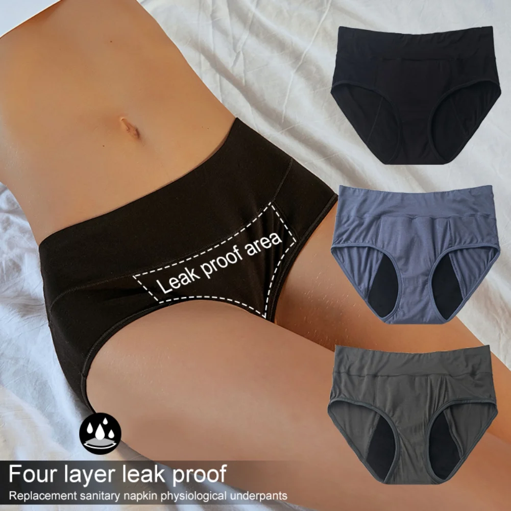 

Women's Four-layer Leak-proof Physiological Underwear Large Scale High Water Absorption Sanitary Napkin Free Menstrual Briefs