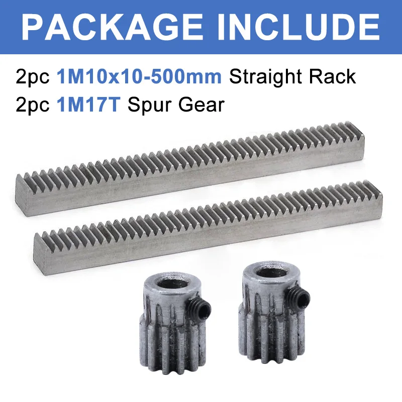 

ЛHOHWP Высокоточная зубчатая рейка 10*10*500 мм + 2 шт. шестерни 1M12T-34T