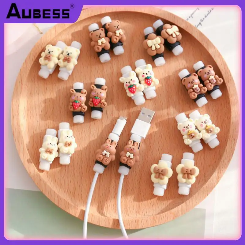 

Data Cable Protective Cover Durable Plastic Resin Cable Protector Cover Wear-resistant Stable Charging Line Protection Colorful