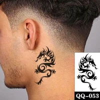 waterproof temporary tattoo sticker black dragon totem design fake tattoos flash tatoos arm hand neck body art for women men