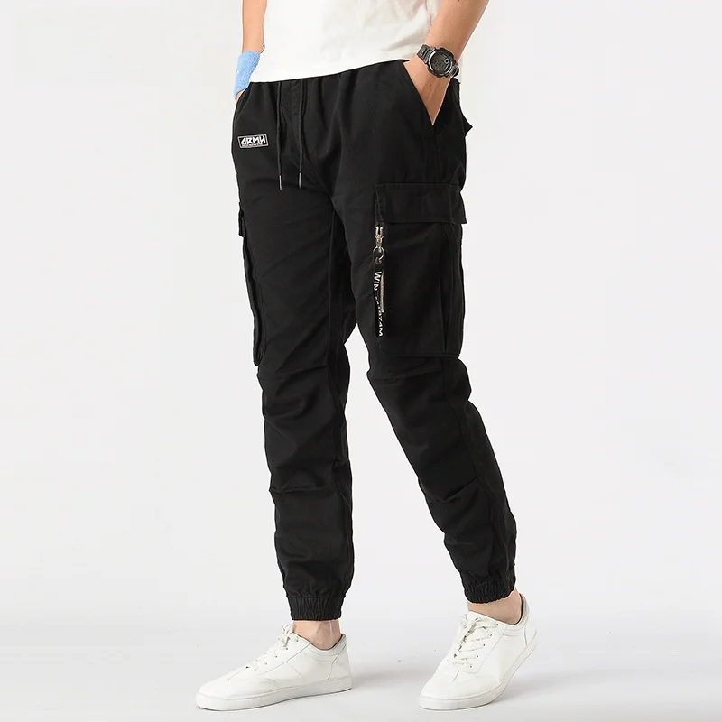 Pants Men's High Street Country Korean Sle Trendy Loose Fashion Brand Ins Versatile Handsome Ankle-tied Multi-pockets Cargo...