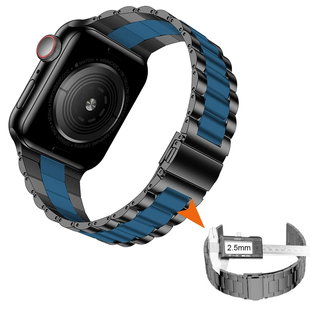 Ремешок стальной для apple watch 8 7 6 5 4 3 ultra band 44 мм 40 42 38 45 49
