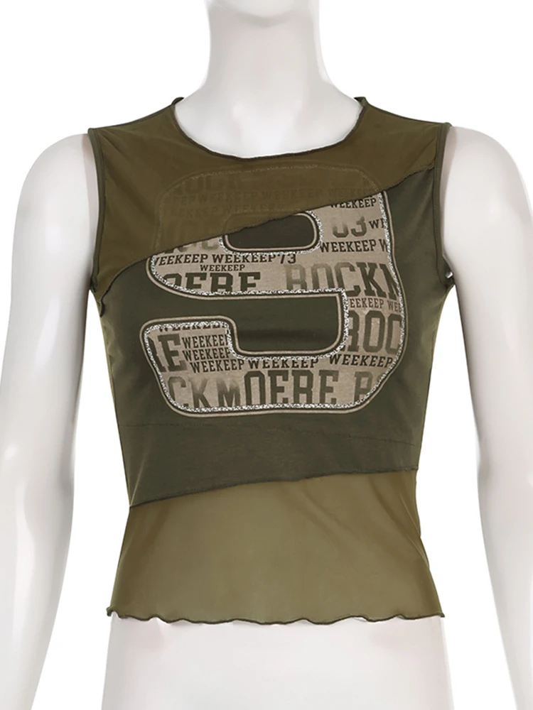 Женский винтажный Топ Без Рукавов Rockmore повседневный укороченный топ с принтом в