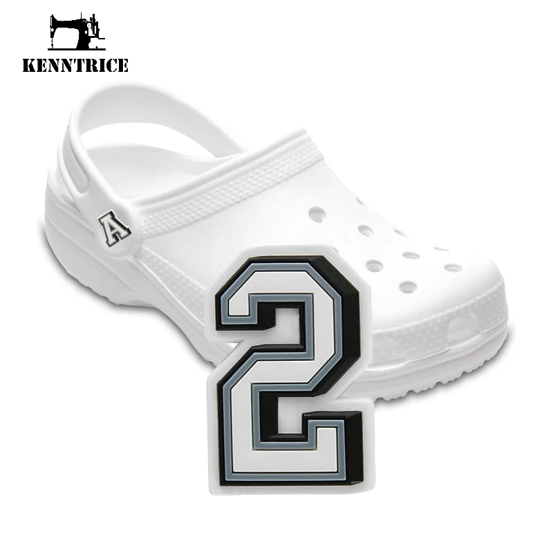 

Подвески в виде букв и цифрис 2 серии, 3 шт., силиконовые сандалии с орнаментом «сделай сам», браслеты, ПВХ садовые шлепанцы, украшения, оптова...