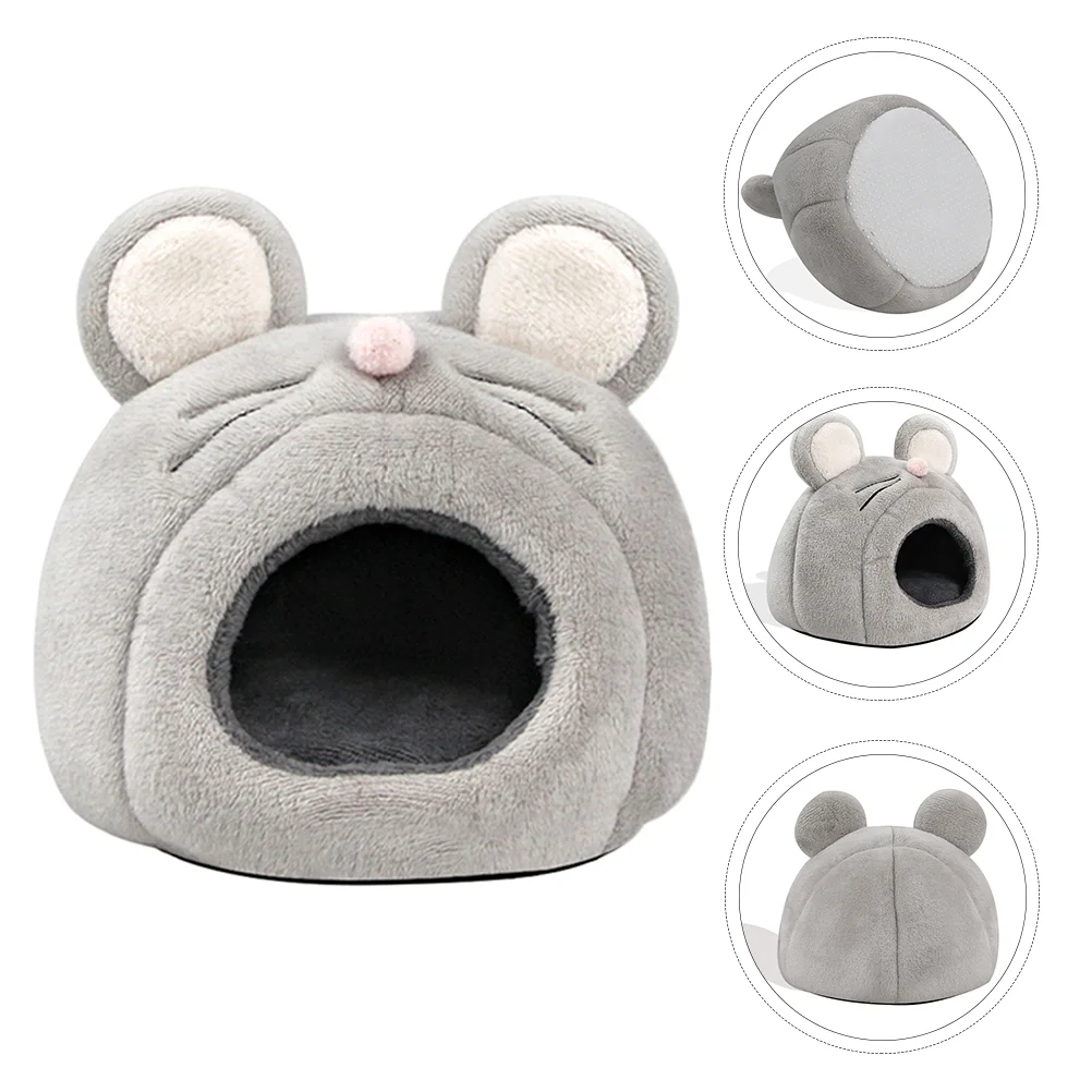 

Hamster Bed House Guinea Caveplush Hideout Pet Nestaccessories Cage Warm Toys Animal Hedgehog Bearded Dragon Mat Cute Rabbit