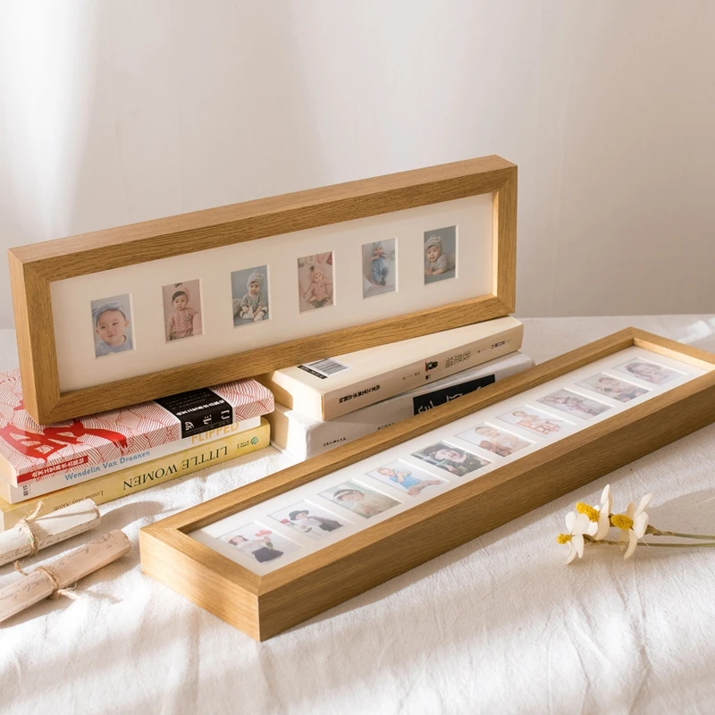 Baby Growth Photo Album Frame Mini 2 Inch 6 /10 Holes Picture Frames for Newborn Baby Girls Boys Kids Children Growth Record Hom