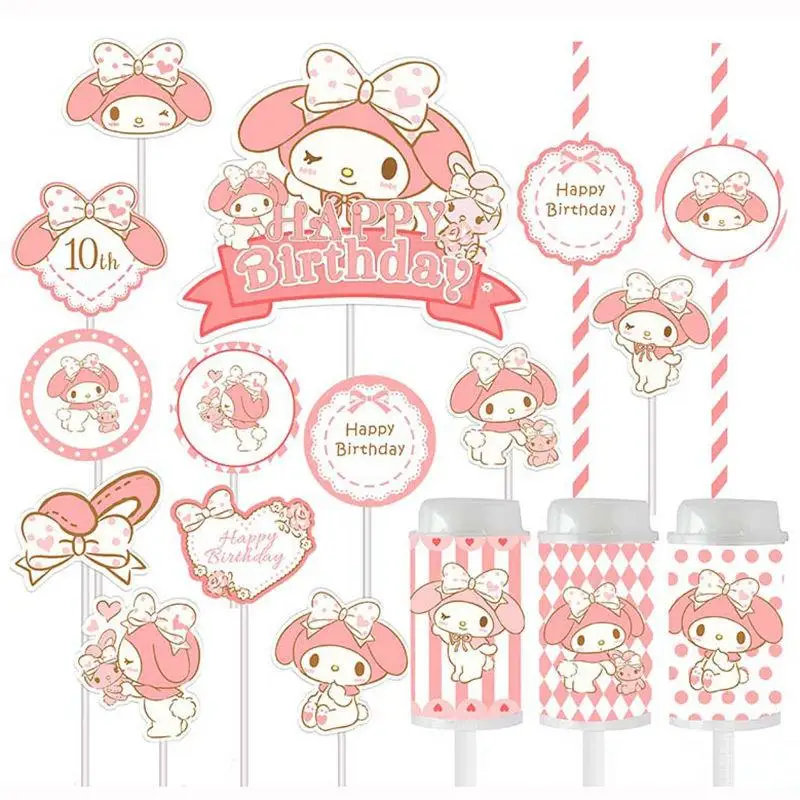 Мультяшное украшение для торта Sanrio My Melody на день рождения девочек карточка