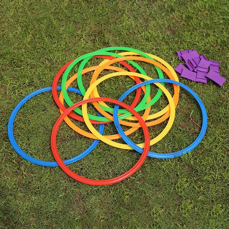 

10pcs Football Agility Rings Durable Soccer Training Circle Soccer Speed Training Accessories Portable Football Training Rings