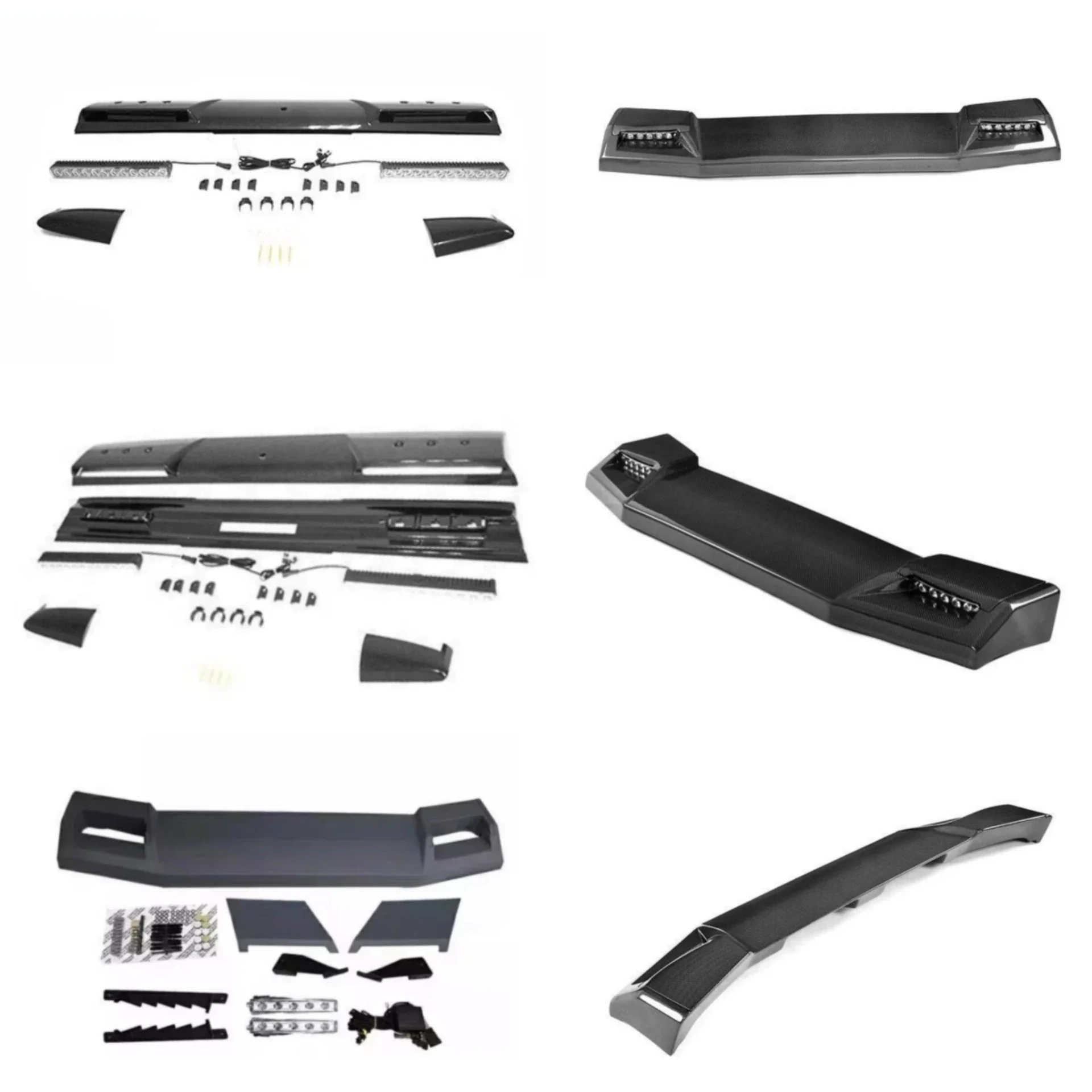 Dry Carbon Fiber Tail Wing With Light for Mercedes-Benz G Class W463 G500 G55 G63 G900 Modified Top Spoiler Car Accessories