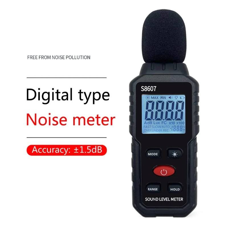

Digital Sound Level Meter Noise Tester Sound Detector Decible-Monitor 30-130dB Audio-Measuring Instrument Alarm Decibel M4YD