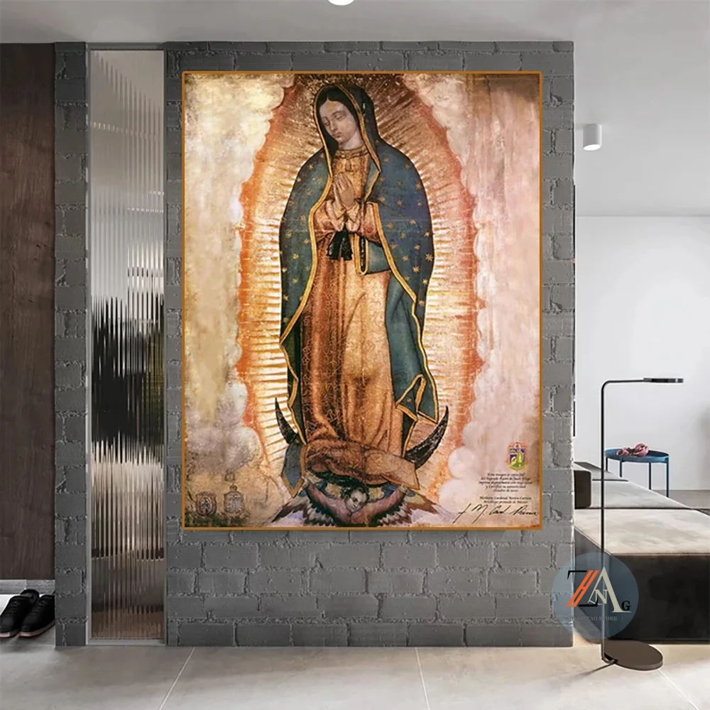 Дева Мария Гуадалупе картина маслом Современный абстрактный дизайн искусство