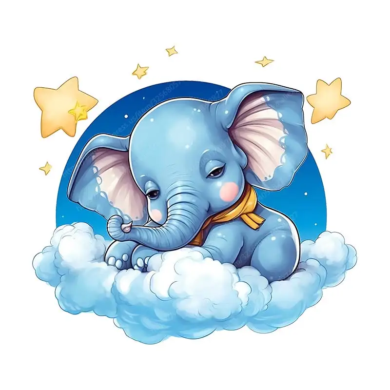 

Настенная наклейка М755 милый слон