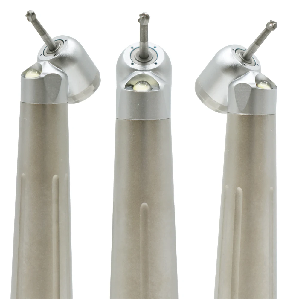 Горячая продажа стоматологических высокоскоростных наконечников с светодиодной подсветкой 45 градусов заднего выпуска воздушной турбины с электрогенератором для стоматологии хирургического назначения