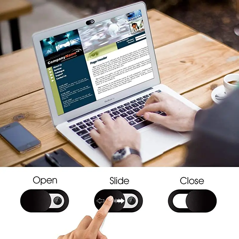 KUULAA Mobile Phone Privacy Sticker WebCam Cover Shutter Magnet Slider Plastic For iPhone Web Laptop PC For iPad Tablet Camera