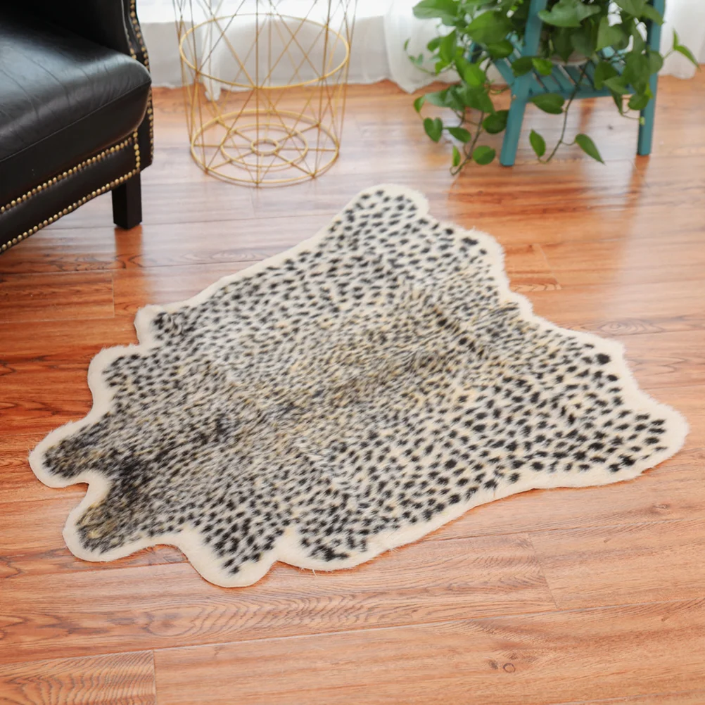

Cow Skin Rug Animal Printed Area Rug Carpet Fuzzy Carpet Simulation Cowhide Rug Leopard Print Rug Washable Area Rugs Artificial