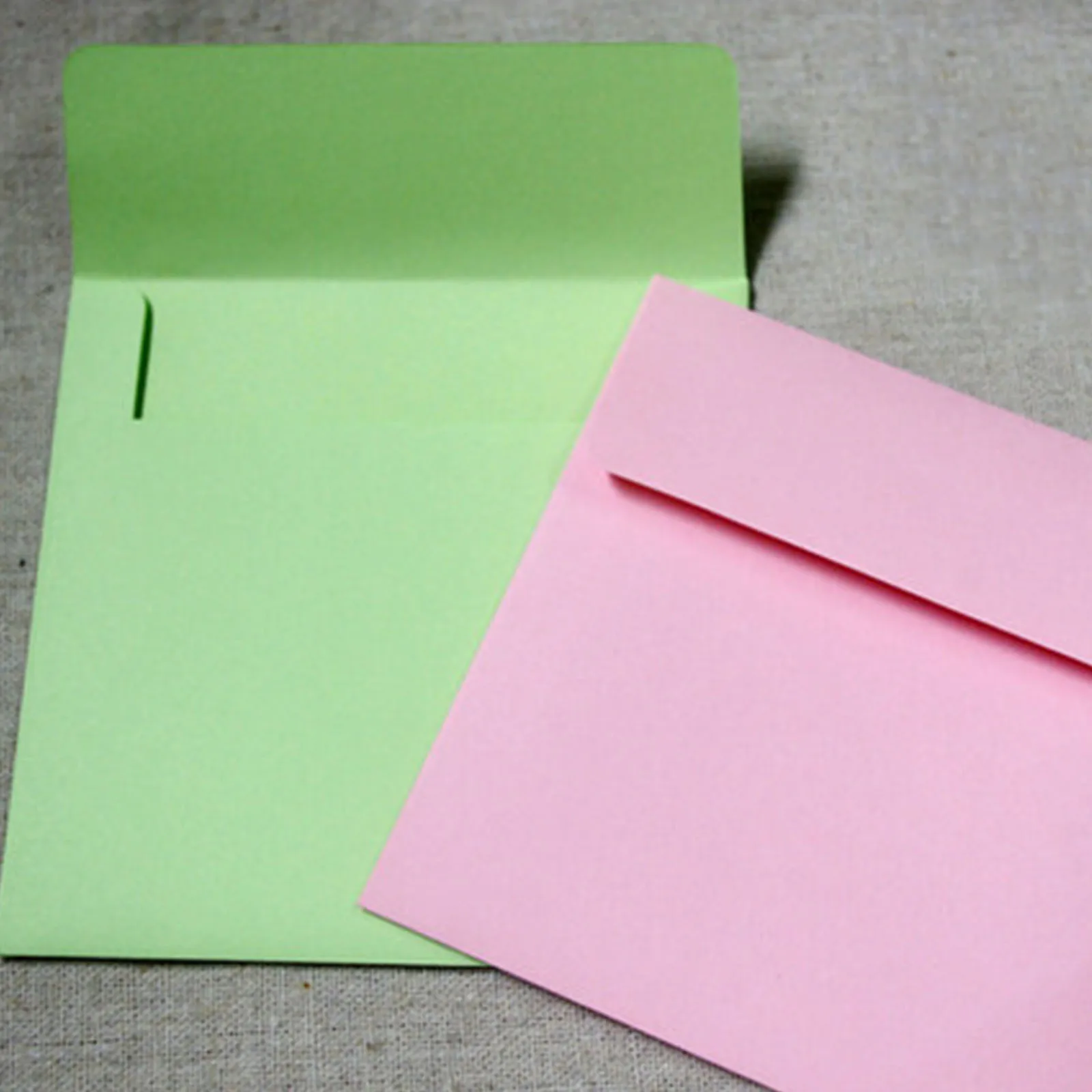 

10PCs Kraft Green Colored Small Paper Solid Color Square Envelope For Membership Card Envelope Gift DIY Decorative Envelope