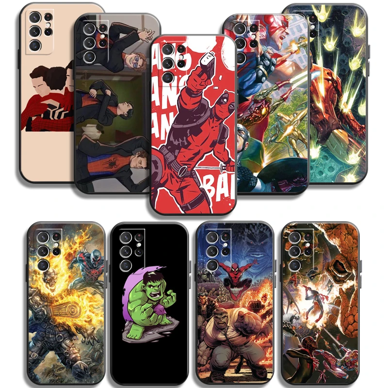 

Marvel Spiderman Iron Man Phone Cases For Samsung Galaxy A31 A32 A51 A71 A52 A72 4G 5G A11 A21S A20 A22 4G Cases Back Cover