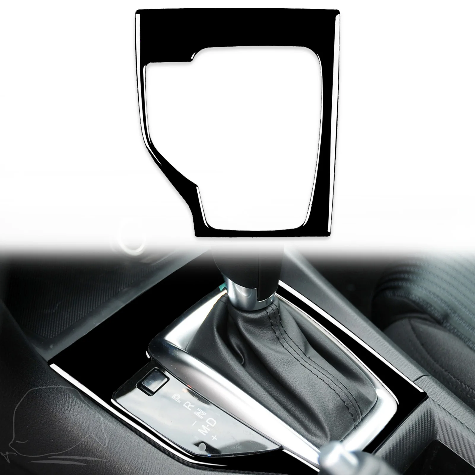 1 шт. черная Автомобильная панель переключения передач для пианино, рамка, Обложка, наклейка, подходит для Mazda 3 Axela 2013-2016