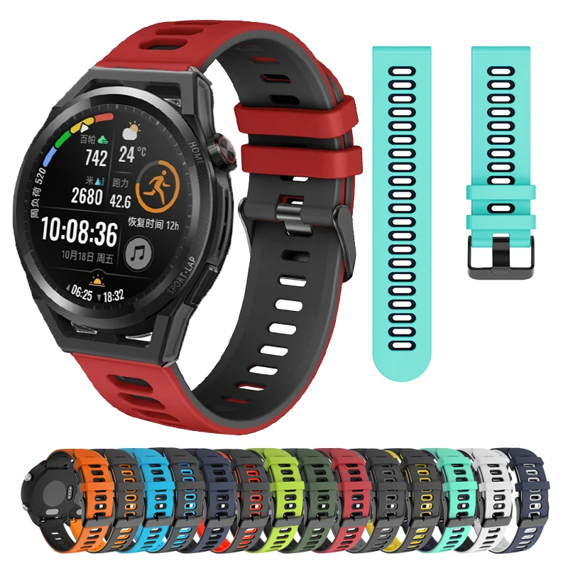 

Ремешок силиконовый для Huawei Watch Gt 2 Pro/GT Runner/GT 2E/GT 3 46 мм, сменный спортивный смарт-браслет, аксессуары, 22 мм