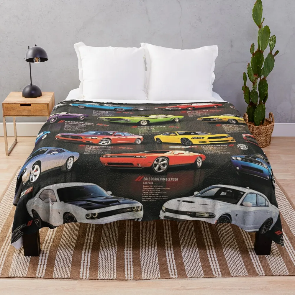 

Зарядное устройство Challenger MOPAR Автомобильная Эволюция история Плакат бросать одеяло двустороннее велюровое одеяло