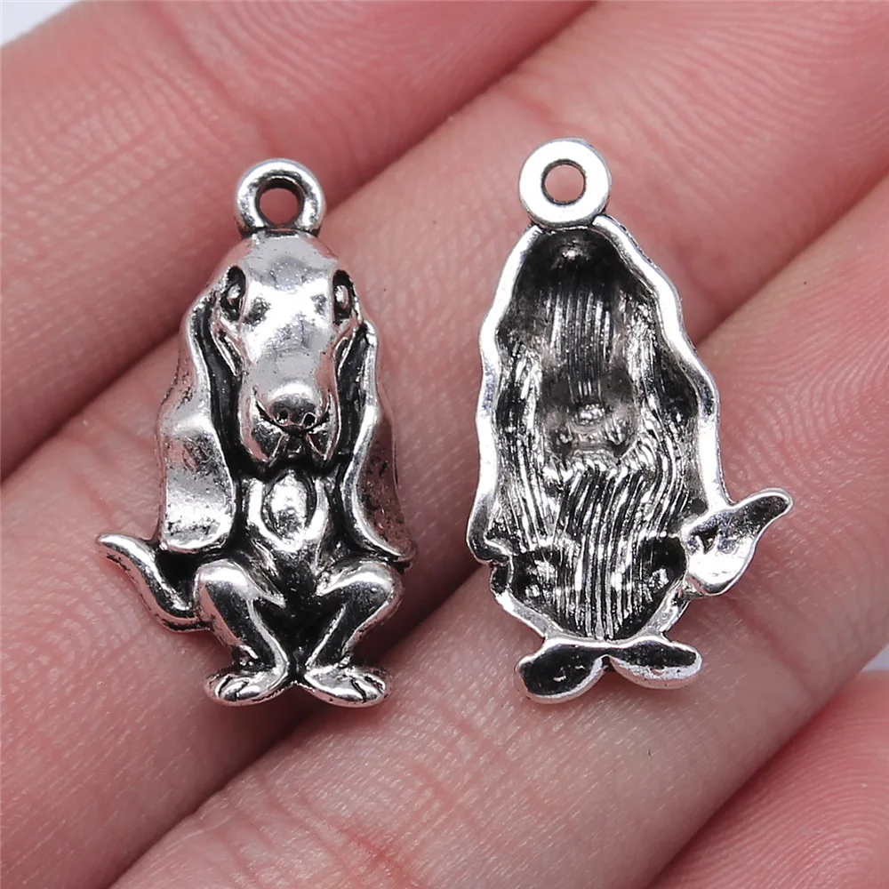 

10 шт., серебристые подвески для сережек, 25 х14 мм