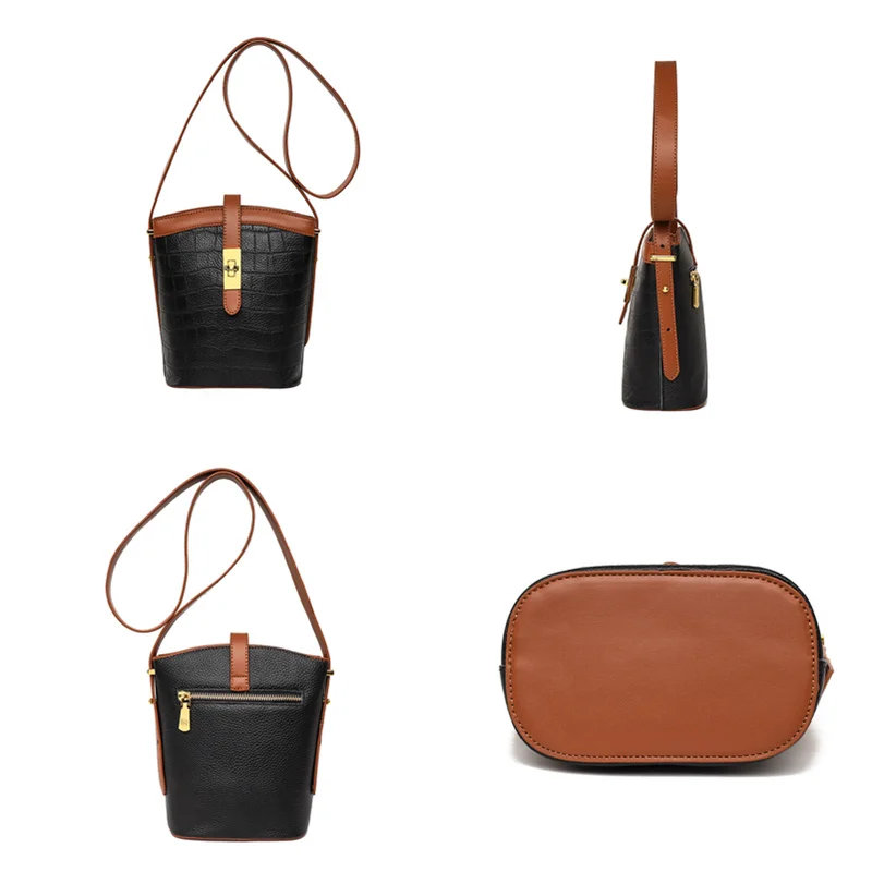 Мягкие кошельки из натуральной кожи Роскошный дизайнерский однотонный саквояж