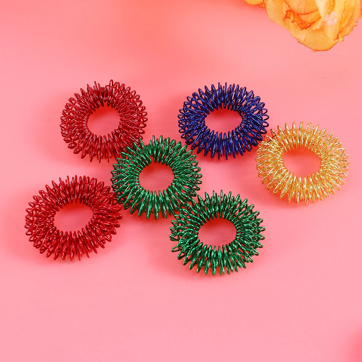 

15pcs Spiky Sensory Finger Acupressure Ring Hand Fidget Stress Reducer for Autism High Anxiety Adults Kids