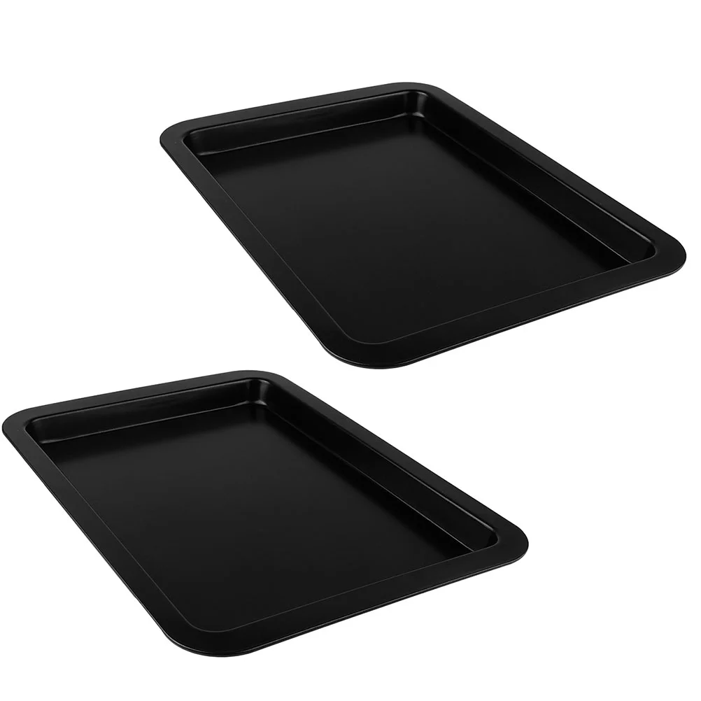 

Rectangular Cake Pan Stainless Steel Nonstick Tray Pizza Sheet Oven Cookie Sheet Bakeware Plate for Kitchen 2pcs