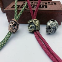 outdoor diy tools edc brass death skull knife beads lanyard pendants key rings accessories paracord buckle
